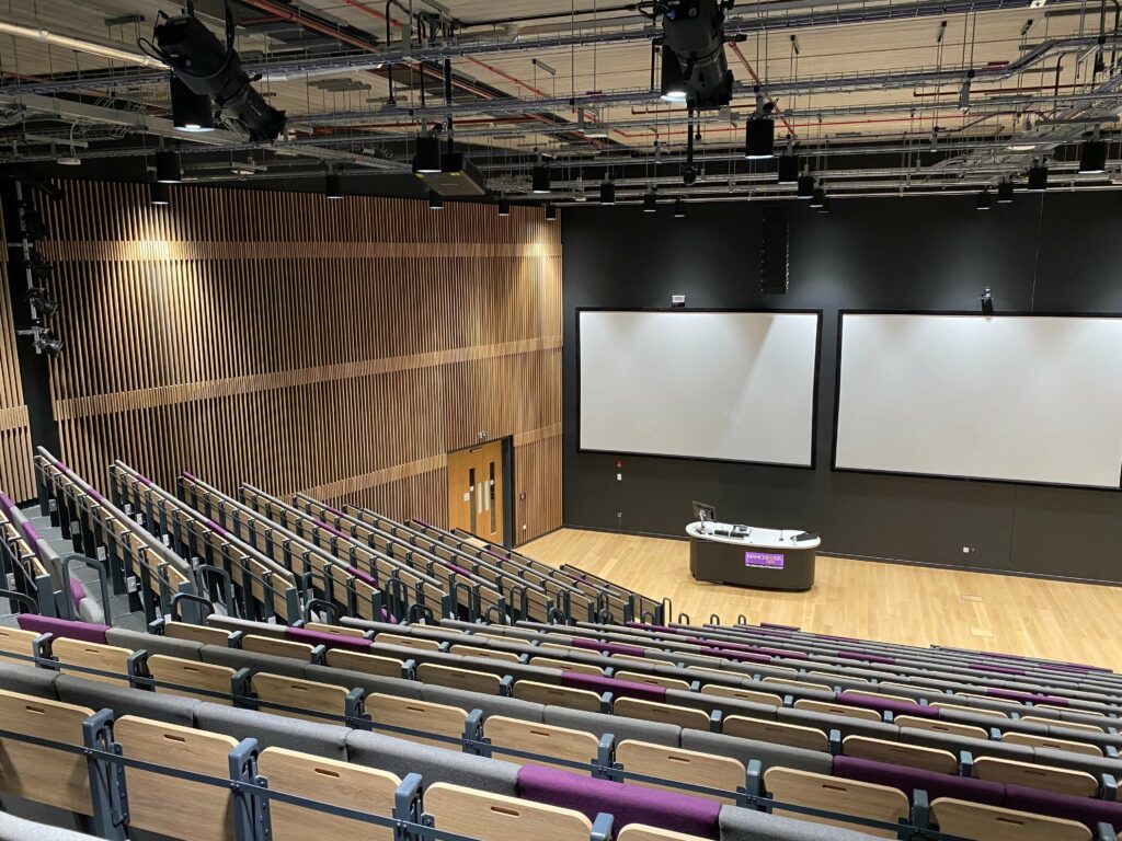 empty lecture theatre view from back